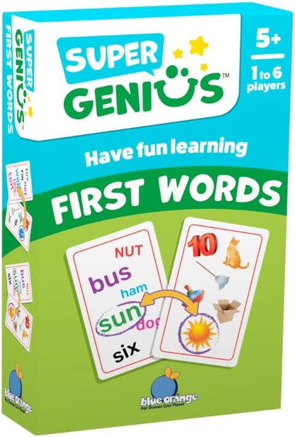 Blue Orange Super Genius Multiplication 2 - Tabletop Card Game, Fun Flash Card Concentration Matching Game for Kids, Ages 8+, 1-6 Players, Teacher Approved, Learn 6-9 Multiplication Tables Games
