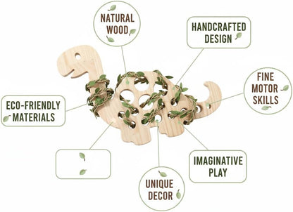 Eray Wooden Unicorn Lacing Montessori braiding Toys for Kids DIY Toy Plane Activities Car Travel Toy Educational Learning Threading for Fine Motor Skills