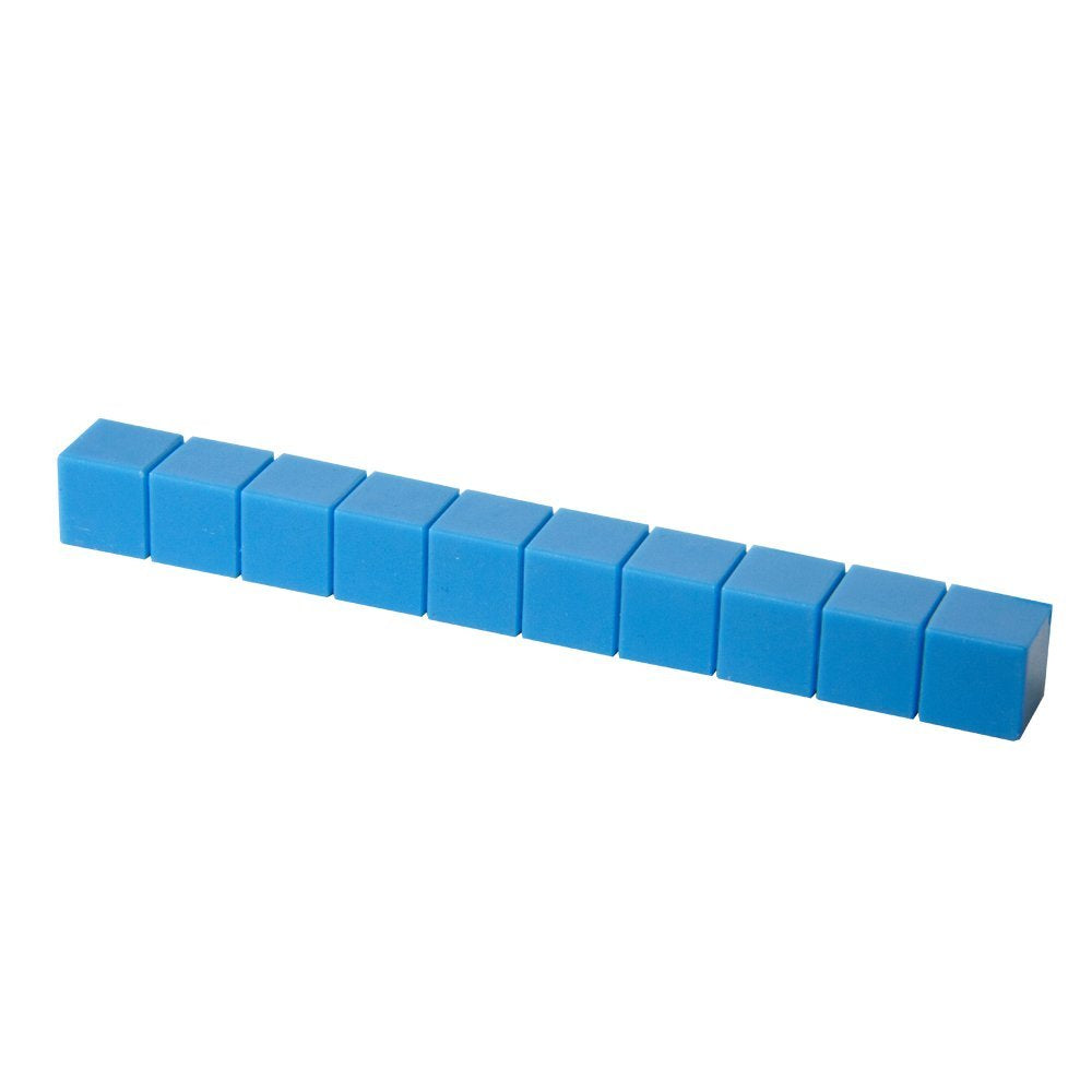 hand2mind Blue Plastic Base Ten Blocks Complete Set, Place Value Blocks, Counting Cubes for Kids Math, Base Ten Blocks Classroom Set, Math Blocks Kindergarten, Base 10 Math Manipulatives (Set of 644)