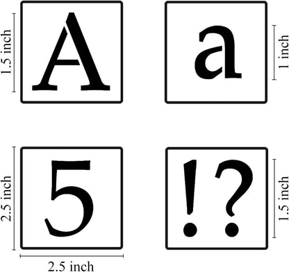 3 Inch Alphabet Letter Stencils for Painting - 70 Pack Letter and Number Stencil Templates with Signs for Painting on Wood, Reusable Letters and Numbers Stencils for Chalkboard Wood Signs & Wall Art