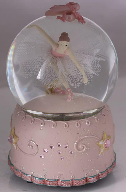 Ballerina Girl Swan Lake Rotate Musical Snow Globe with Automatic Snowfall and Colorful Lights (Swan Lake)