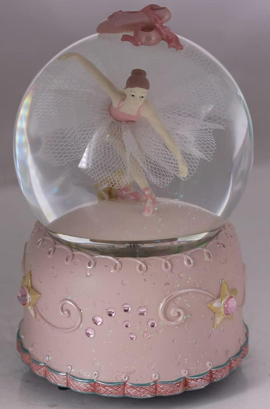 Ballerina Girl Swan Lake Rotate Musical Snow Globe with Automatic Snowfall and Colorful Lights (Swan Lake)