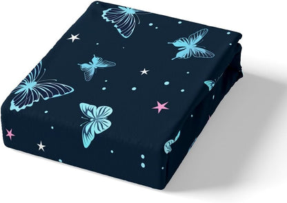 Drum Kit Duvet Cover,Kids Musical Instruments Bedding Set,Rock Music Comforter Cover for Boys Girls Room Decor,Neon Lighting Lightweight Bedspread Cover Twin Size with 1 Pillow Case(No Comforter)