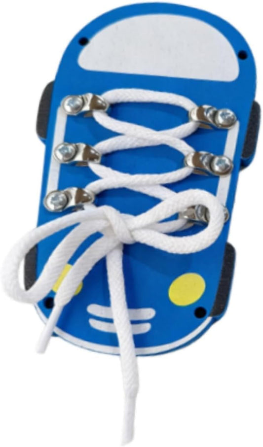 DIY Craft Board: Practice Tying Shoes, Learn to Thread Shoelaces – Toy for, Random Left Right