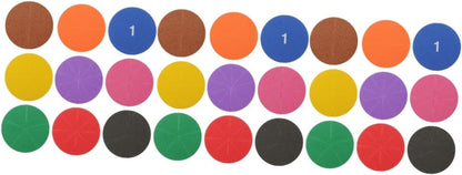 Angoily 1 Set Eva Fraction Circles Educational Math for Fraction Demonstrator for and Fun for Home School Use