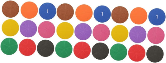Angoily 1 Set Eva Fraction Circles Educational Math for Fraction Demonstrator for and Fun for Home School Use