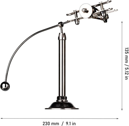 Sunnytech Steel Balance Physics Toy Weightlifter Kinetic Art Balance Toy Balancing Decompressive Science Home Office Toy for Desk Decor WJ020