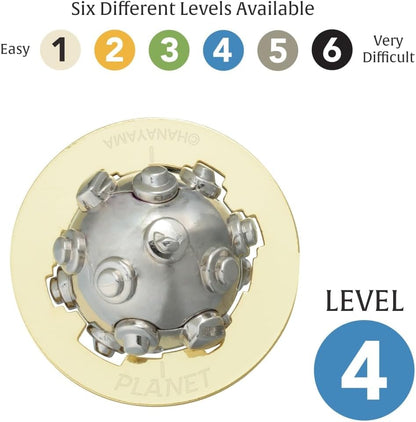BePuzzled |Planet Hanayama Cast Metal Brain Teaser Puzzle Level 4 Mensa-Rated Puzzles for Kids and Adults Ages 12 and Up