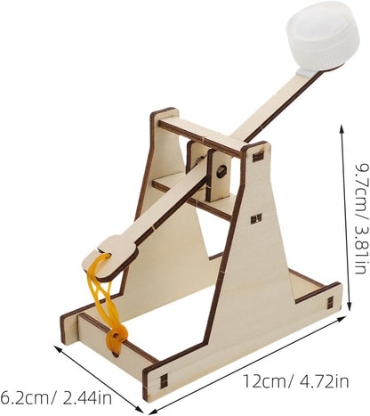 Kids Catapult Building Kit Trebuchet Engineering Kit Stem Puzzle Learning Activity Your Own Wood Projectile Launcher and Discover Physics