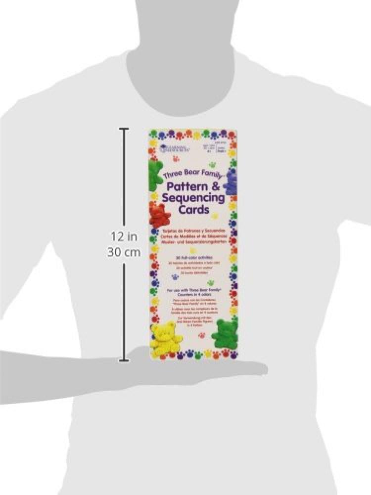 Learning Resources Three Bear Family Pattern Cards, Homeschool, Early Math Skill Learning, Bears Not Included, Ages 3+