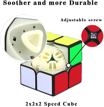 2x2 Speed Cube, Classic 2x2 Cube Puzzles Toy (Black)