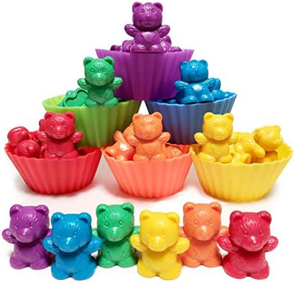 Deluxe Counting & Sorting Bears Game Set - Montessori Fine Motor Learning Jumbo Toys with Stacking Cups, 60 Preschool Math Manipulatives, 2 Toddler Games Dice, Toy Storage & Activities eBook