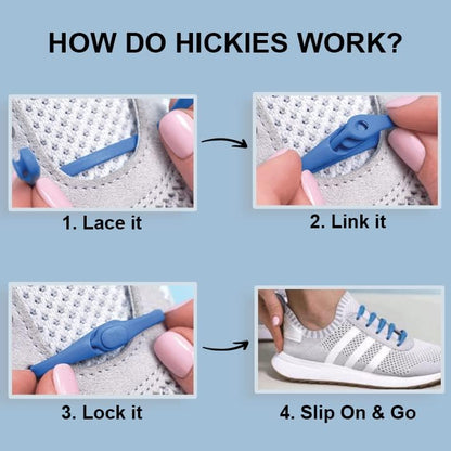 HICKIES No Tie Shoelaces – Elastic, Waterproof, Unisex Shoelaces for Adults, One Size Fits All for Sneakers & Running Shoes