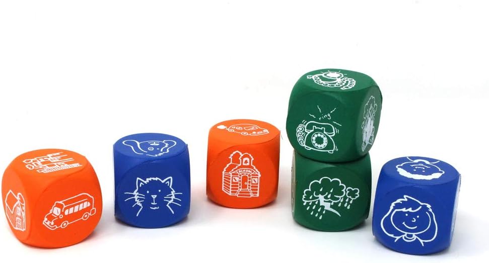 Learning Resources Story Starter Picture Cubes, Story Dice Cubes Toys, Educational Toys, Vocabulary Games for Kids, Teaches Communication, Suitable for Group Activities, Ages 4+