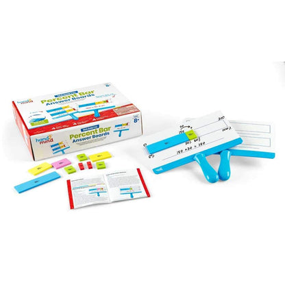 hand2mind Magnetic Demonstration Percent Bar, Fraction Bars, Magnetic Fraction Strips for Teacher Large, Math Teaching Tools, Math Manipulatives for 4th Grade, Teacher Supplies for Math Classroom