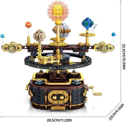 Spinning Solar System Space Building Kit, STEM Model with Rotating Planets, Sun and Astronomy Educational Toys for Kids, Outer Space Birthday Gift for Ages 6+