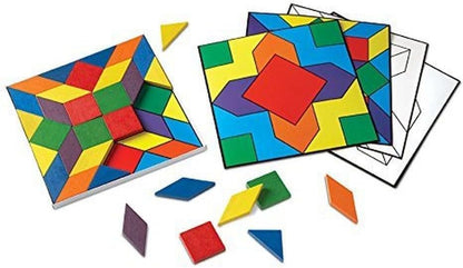 Learning Resources Parquetry Blocks & 20 Pattern Cards, 53 Piece Set, Ages 4+