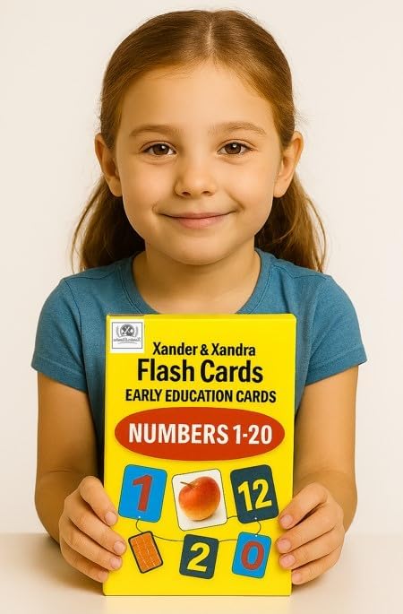 Number Flash Cards for Toddlers - Toddler Math Flash Cards - Learn Counting Flashcards Numbers 1–20 -Help Kids Count Games | Kids Toys Numbers Match for Preschoolers Kindergarten 2-6