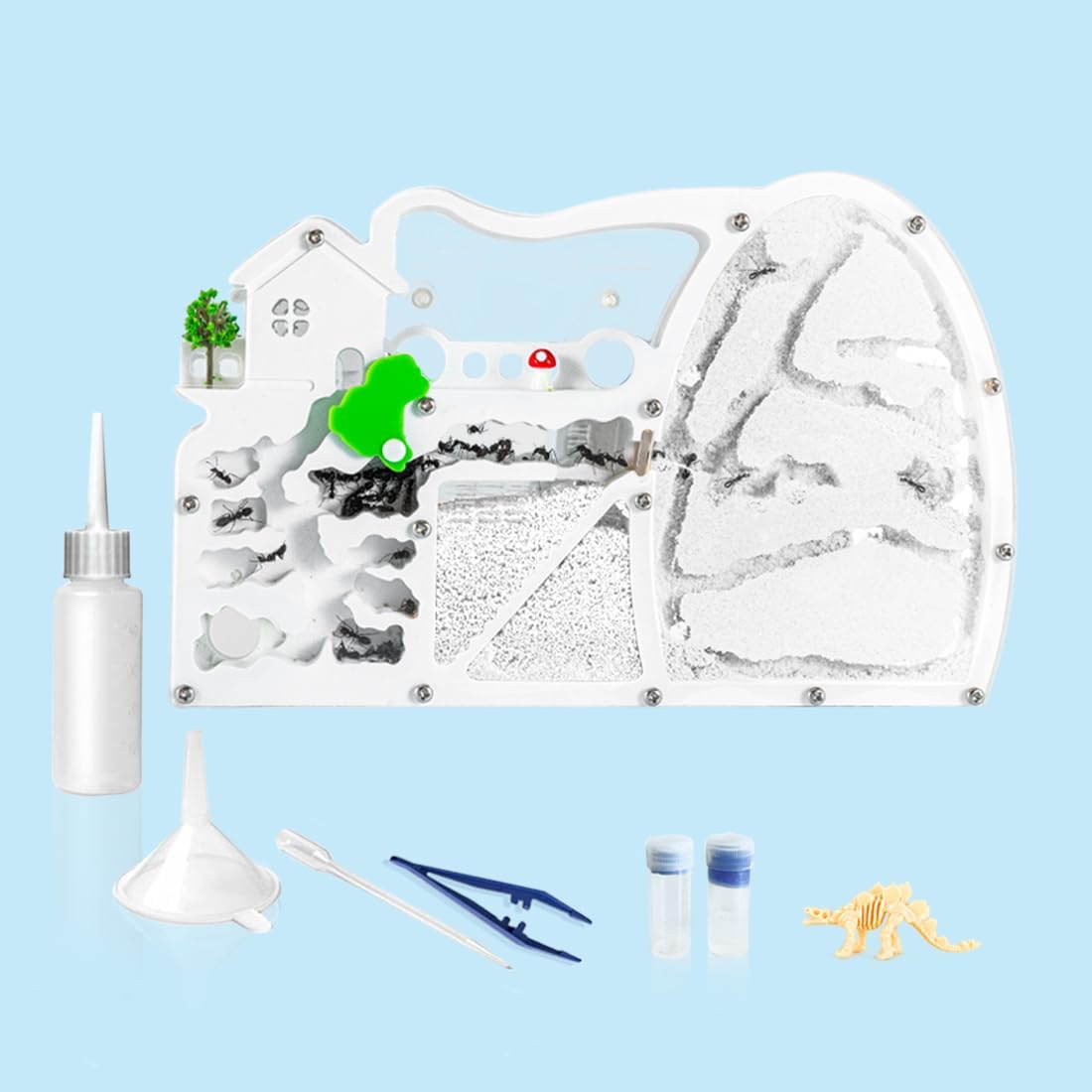 ELNMLHT Ant Farm Castle, Sand Ant Colony Observation Kit, Ant Viewing Habitat Science Kit, Educational & Learning Science Kit for Kids, Adults, Student…