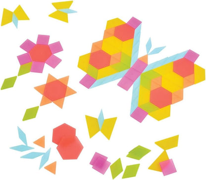 Kaplan Early Learning Translucent Tangram Tiles - 250 Pieces