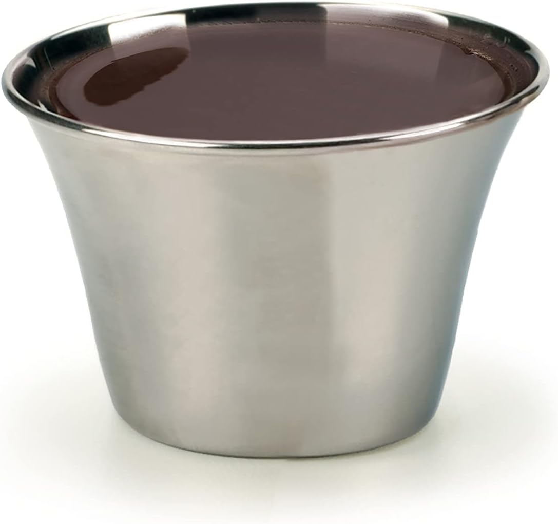 RSVP International Kitchen Prep Bowl Collection, Stainless Steel, Dishwasher Safe, Cup & Lid, 4 Piece, 3-ounce
