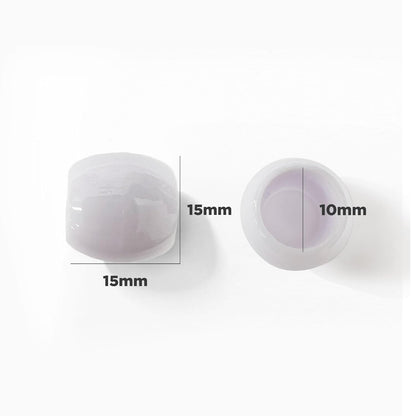 Donna Kids Jumbo Pony Beads 15mm Silver, Clear – Large Hair Beads for Braids, Ponytails & Styling, Durable Soft Rubber Feel for Kids’ DIY Hair Accessories, Bracelet & Craft Use, 1 Pack