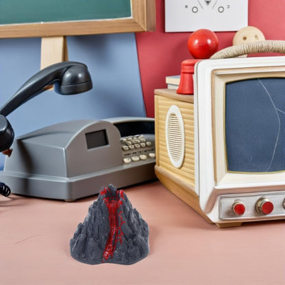 MERRYHAPY Realistic Mini Volcano Model with Erupting Lava Effect for Kids Science Experiments Classroom Demonstrations and Desktop Volcano Decoration 3.14X2.75X2.36In
