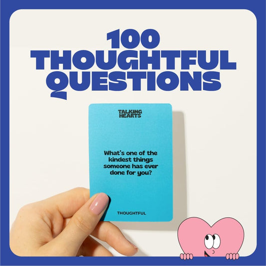 Talking Hearts Conversation Cards for Family, 200 Fun Questions and 20 Challenges for Dinnertime, Road Trips, and Game Night