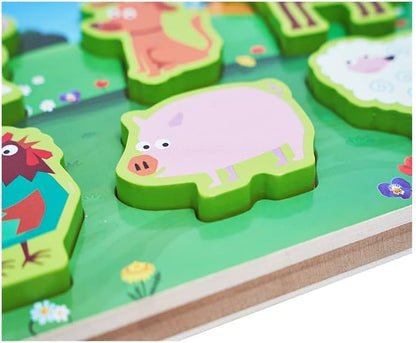 Wooden Transportation Sound Peg Puzzles for Toddlers, Wooden Pegged Puzzle with Sound Effect for Toddlers and Preschoolers, Educational Learning Toy Gift