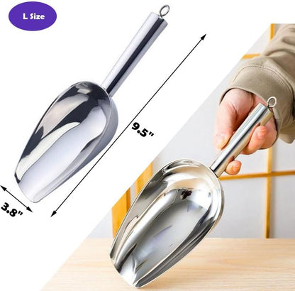 Set of 4 Plastic Ice Scoops, Kitchen Multipurpose Food Scoops for Canisters, Freezer, Flour, Dry Foods, Coffee Beans, Pop Corn, Pet Food (Mix 4 (Set of 4), 150ml, BPA-Free, Dishwasher Safe)