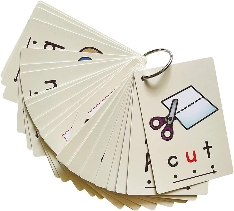 Lilias CVC Flashcards, CVC Word Builders, Toddler Learning Toys, Learning Supplies for Kindergarten Preschool, 126 Cards, 4.3 X 3 inch