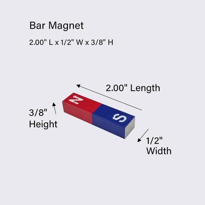 Physics Science Alnico5 Magnet Kit for Experiment, Educational Horseshoe & Bar Magnets Set with North and South Identified Used by Teachers, Showing the Magnetic Field Distribution(3 Pack)