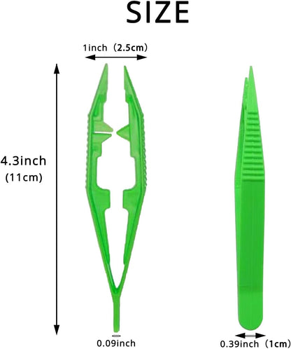 ZIQON 30PCS Plastic Tweezers Beads Tweezers for Dried Flowers Handmade Bead Tweezer Plastic Forceps Craft Tweezer for DIY Bead Jewelry Making Beading Project (30)