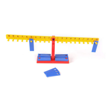 hand2mind Mini Student Number Balance Beam Classroom Kit, Student Math Balance, Balance Scale for Classroom, Math Manipulatives Middle School, Weighted Balance Scale for Kids Learning (Set of 15)