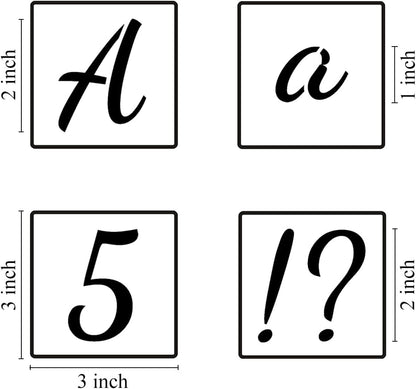 6 Inch Alphabet Letter Stencils for Painting - 70 Pack Letters and Numbers Stencil Templates with Signs for Painting on Wood, Reusable Number and Letter Stencils for Chalkboard Wood Signs & Wall Art