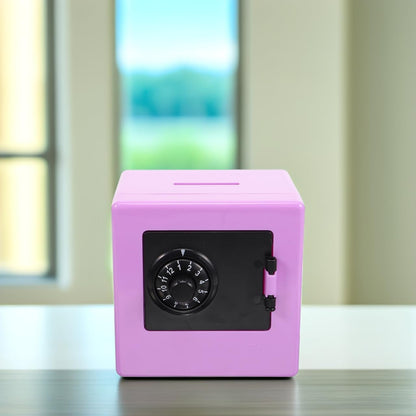 SAFIGLE Kids Piggy Bank Safe with Password Lock Mini Coin Bank for Toddlers Educational Money Saving Box Compact 3.54In Children S Safe Box for Coins and Bills