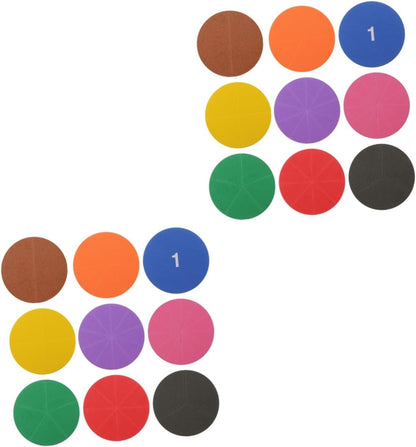 Homoyoyo 1 Set Eva Fraction Circles Educational Math for Fraction Tray Demonstrator for Preschool and Elementary Learning Activities
