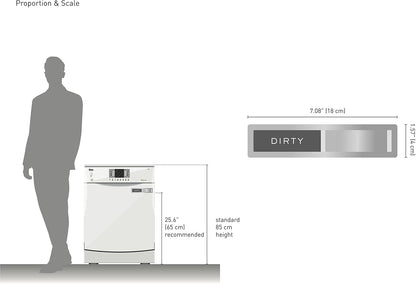 Kubik Letters Clean Dirty Magnet for Dishwasher, Premium Stainless Steel Grade 304, Kitchen Organizers and Storage Decor Accessories, Extra Adhesive Tapes Included.