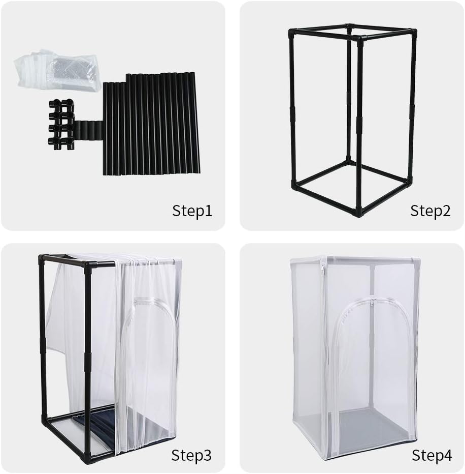 RESTCLOUD 30" Large Monarch Butterfly Habitat Cage, Outdoor Insect Mesh Cage Terrarium 16.5" x 16.5" x 30"