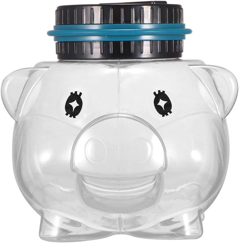 Electronic Piggy Bank for Kids Adults, Digital Counting Money Jar, CoinCounter Machine with LCD Counter, Clear Pig Shaped Piggy Bank for Boys (As Shown)