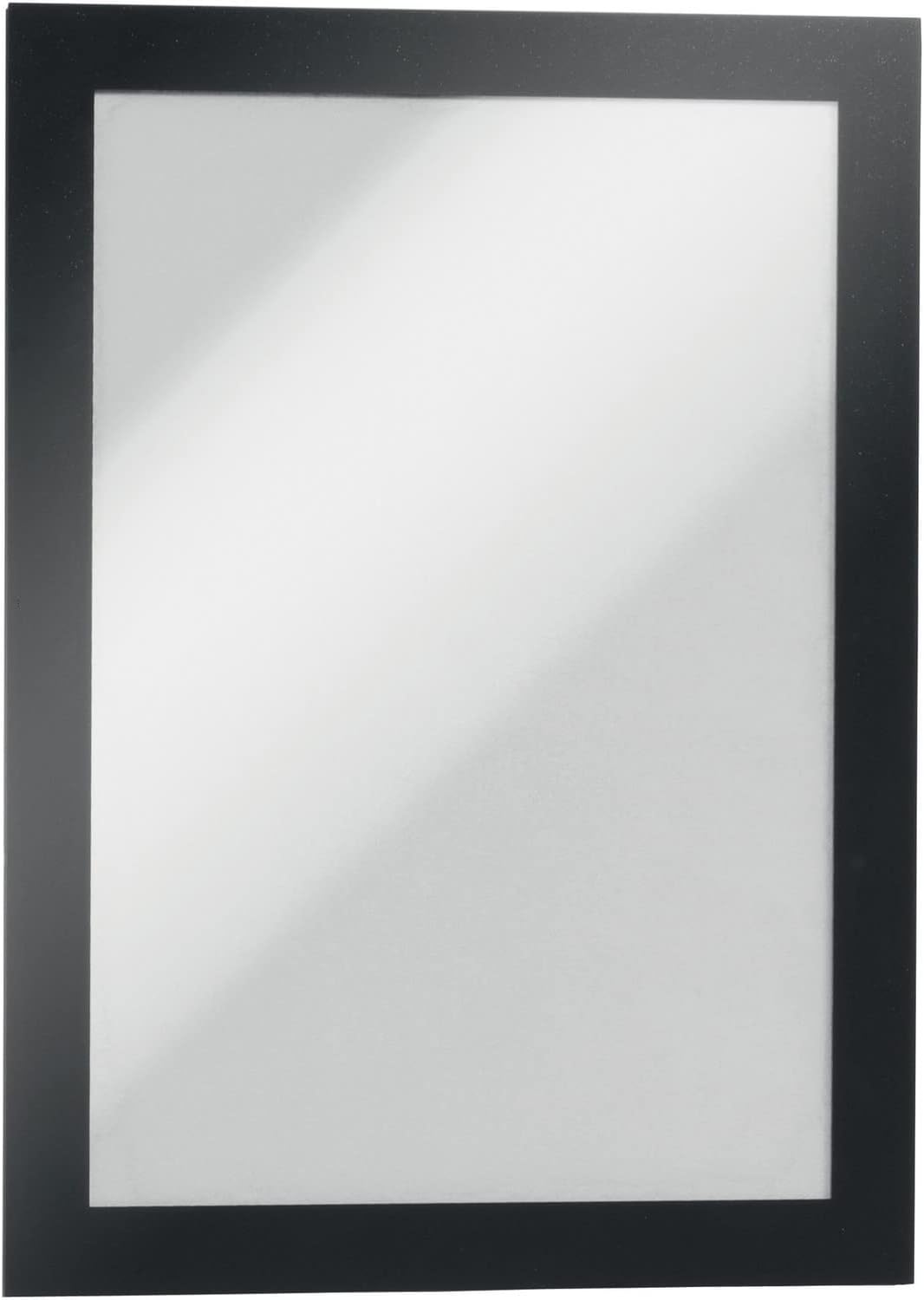 Durable Duraframe Self Adhesive Magnetic Sign Holder in Half Letter-Size 5.5" x 8.5" Inches - Black Frame - Pack of 2