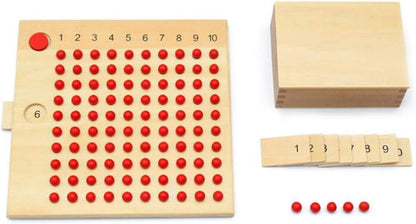 Yanhan Montessori Math Manipulatives Material Multiplication and Division Board Beads Early Teaching Aids