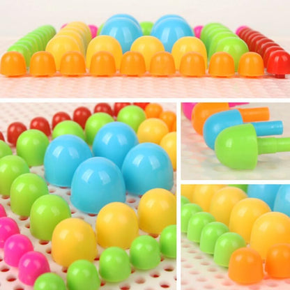 IMIKEYA 296pcs Mushroom Nail Set - Educational Pegboard Puzzle for Creative ' Play