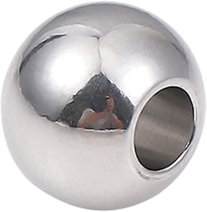 BEADIA Stainless Steel Spacer Beads 3x2.5mm Round Loose Charm Caps Beads for DIY Jewelry Making 100pcs with 1mm Hole