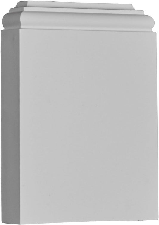 Ekena Millwork PB07X10X01TR Traditional Plinth Blocks, 7 3/8"W x 10 1/4"H x 1 7/8"P, Primed