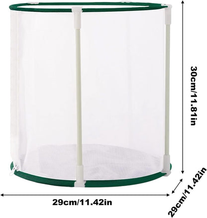Butterfly Enclosure - Zipper Mesh Cage Terrarium, Foldable Caterpillar Butterfly Growing House, Breathable Habitat | Heavy Duty Outdoor Cages for Garden Yard Patio Balcony Lawn | Safe Portable Nature
