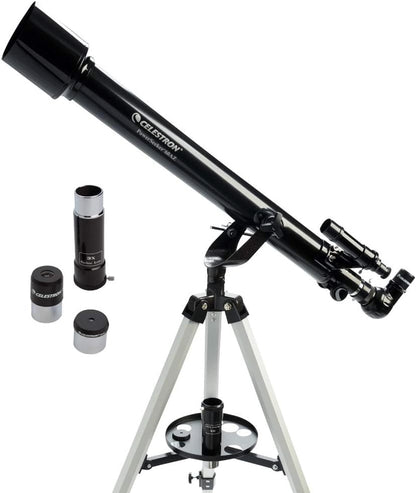 Celestron - PowerSeeker 50AZ Telescope - Manual Alt-Azimuth Telescope for Beginners - Compact and Portable - Bonus Astronomy Software Package - 50mm Aperture