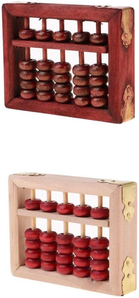 Wooden Abacus Soroban Calculator, Attract Wealth & Improve Math Skills with 5 Digits Abacus Set | for Adults & Kids | & Wooden Material | Compact Size for Easy Handling