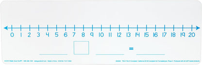 Really Good Stuff Number Line Dry Erase Boards – Two-Sided Boards Feature 0-10 Number Line On One Side, 0-20 On The Other, Write and Wipe, 12”x4” (Set of 6), Number Line for Students