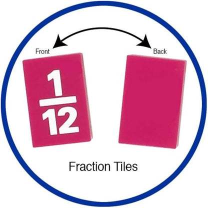 EAI Education QuietShape Foam Fraction Tiles: Numbered - 30 Sets of 51 in Tub
